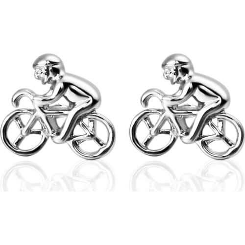 C-MAN Luxury shirt Silvery bike cufflink for mens Brand cuff buttons cuff links High Quality abotoaduras Jewelry