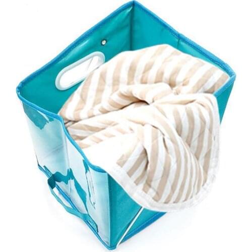 New Storage Basket Closet Caddy Foldable Storage Box Bins Fabric Organizer Home Bedroom Closet Laundry Basket Clothes Container