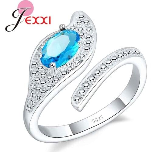 New Arrival 925 Sterling Silver Zircon Ring Top Fashion Jewelry Women Gift Wedding Ring Leaf Punk Style Wholesale