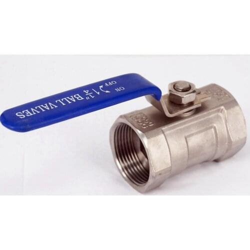 DN32 1-1/4" BSP Female Thread 304 Stainless Steel 1-piece Reduced Bore Ball Valve oil water air 229 PSI