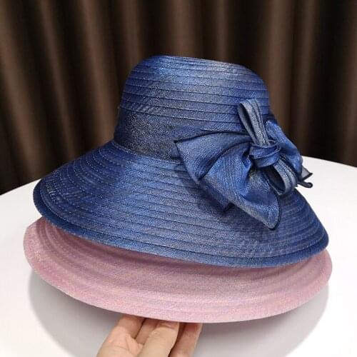 6 Colors Spring Summer Sun Protectors Sun Hats Women Thin Breathable Fashion Bowknot Bucket Hats Beach Casual Caps Adjustable