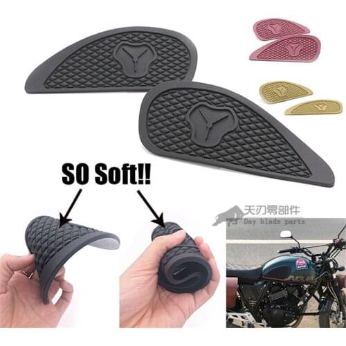 Universal motorcycle sticker anti slip fuel tank pad retro moto side gas knee grip for harley cafe racer classic motorbike parts