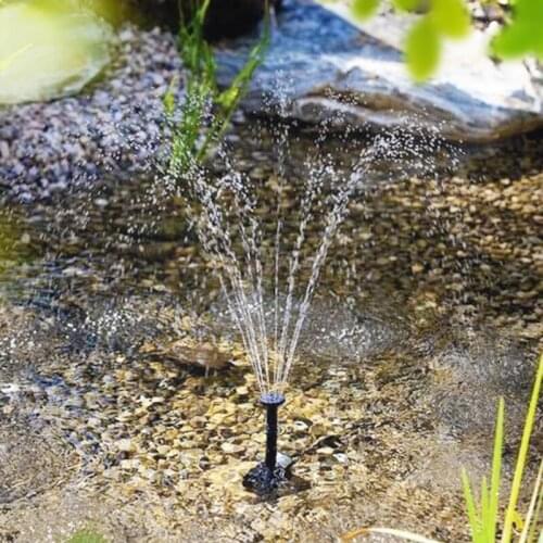 1.2W 2.5m Square Solar Fountain Garden Water Fountain Pool Pond Fountain Water Pump Accessories Garden Decor with Filter Screen