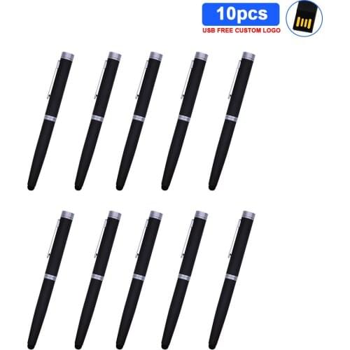 10pcs free logo pen 32gb usb flash Drive 16gb pendrive 64gb pen drive flash drive portable 128GB memory stick Storage flash disk