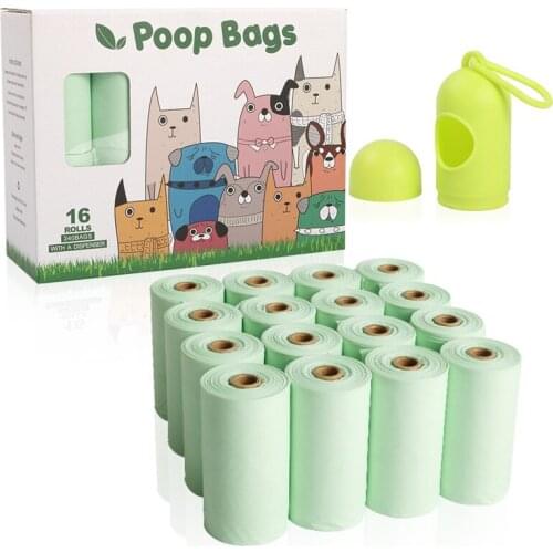 15Bags/Roll Biodegradable Pet Dog Excrement Bag Environmentally Friendly Portable Cat Feces Garbage Bag Outdoor Clean The Bag