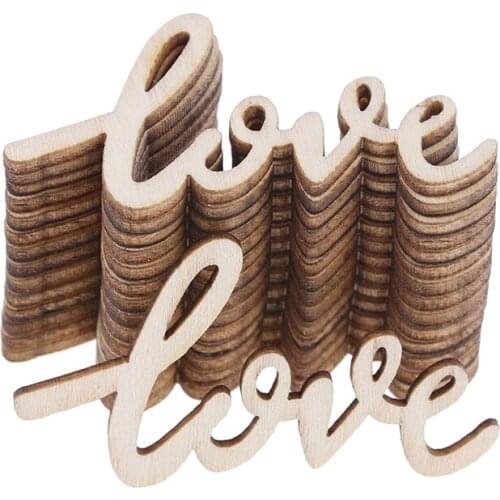 15pcs Wooden LOVE Table Confetti Scatter Vintage Rustic Wedding Party Decor