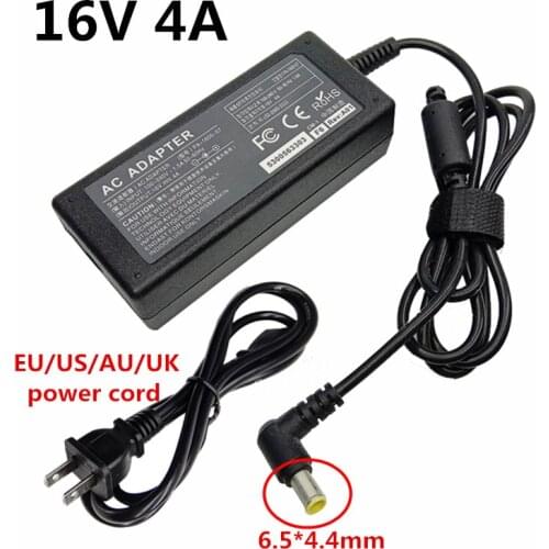 16V 4A 64W 6.5*4.4mm Power Supply AC Adapter Charger Universal EU US UK AU Plug Adaptor Adaptador Conveter For Sony
