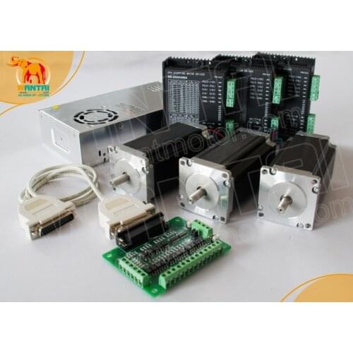 3 Axis CNC Mill Nema 23 wantai Stepper Motor 270OZ-In,3.0A Control & 4.2A/50V/125Microstep Kit