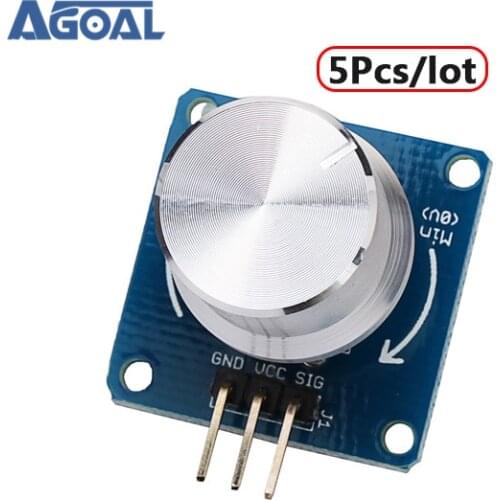 5Pcs/lot Adjustable Potentiometer Rotary switch Sensor Module volume light regulator For DIY Free Shipping