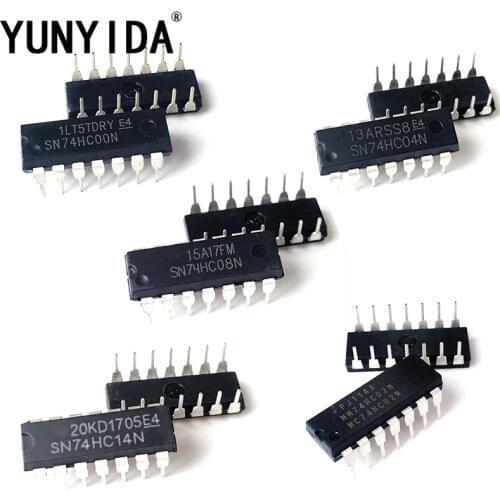 5PCS Free shipping DIP 74HC00 74HC02 74HC04 74HC08 74HC14 74HC74