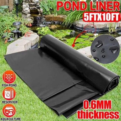 5x10ft Outdoor Fish Pond Liner Gardens Pools PVC Membrane Reinforced Landscaping HDPE Pool Waterproof Cloth fish pond liners