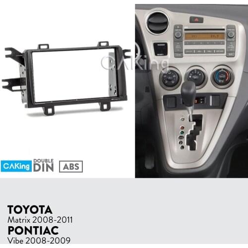 Car Fascia Radio Panel for Toyota Matrix 2008-2011,PONTIAC Vibe 2008-2009 Dash Kit Install Facia Plate Adapter Bezel Console