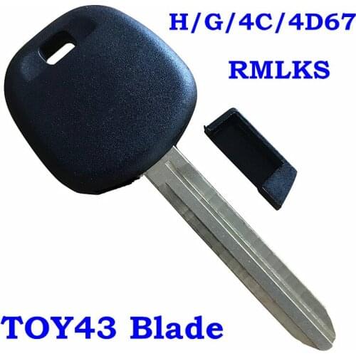 High quality Transponder Key Fob 4C 4D67 4D68 G Chip TOY43 Blade Fit For Toyota RAV4 PRADO COROLLA Camry Reiz Highlander