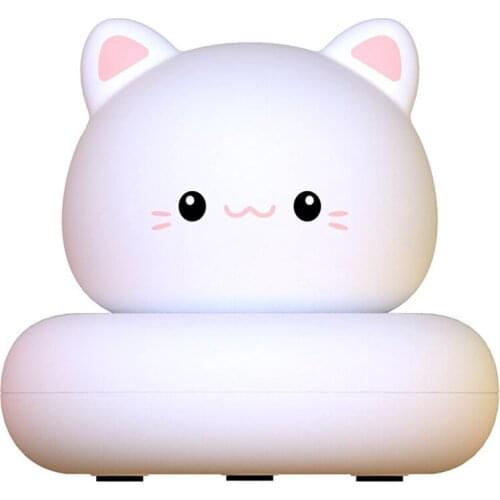 Kids Baby Night Light USB Rechargeable, Tap Control, Cat Design, Cute Gift for Baby,Girls,Boys Cartoon Kid Room Decor