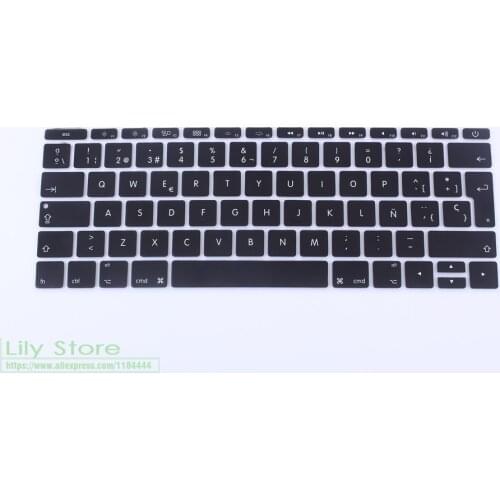 For New Macbook Pro 13 Inch Silicone Spanish Keyboard Cover Protector Skin For New Macbook 12 A1534 And A1708 ( No Touch Bar )