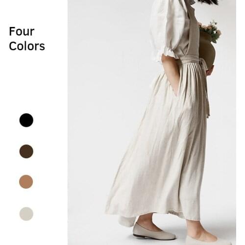 Japanese-style Cotton Apron Home Daily Kitchen Florist Cake Baking Shop Overalls Fashion Solid Color