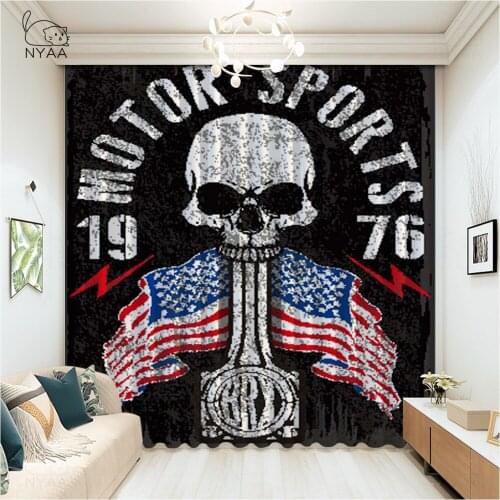 Racing Car Motorcycle Curtain Bedroom Home 3D Print For Curtains Hotel Curtains For Living Room Luxury European Micro Shading