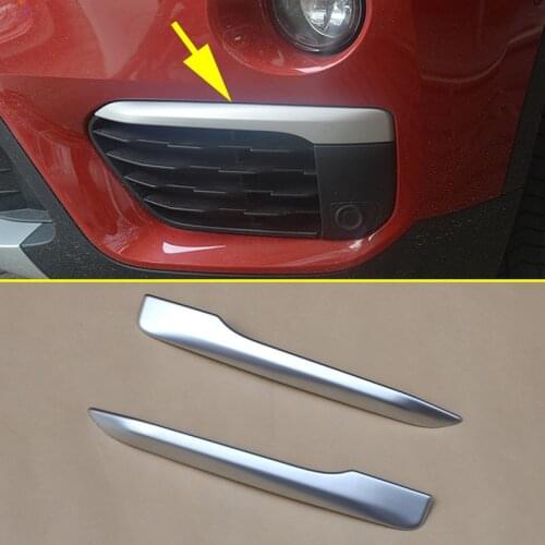 Chrome Parts Fit For BMW X1 2016 2017 2018 2019 Accessories Front Fog Light Foglight Lamp Eyebrow Cover Trim Frame Decoration