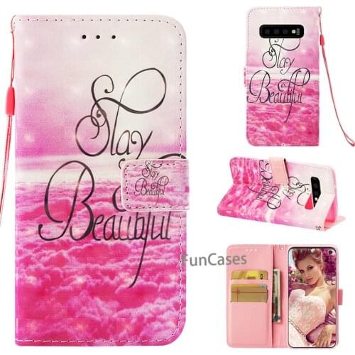 Leather Phone Case For Samsung Galaxy S10 With Card Slot Flip Wallet Cover Holder Cover Capa For Samsung S10 10 Phone Etui Coque