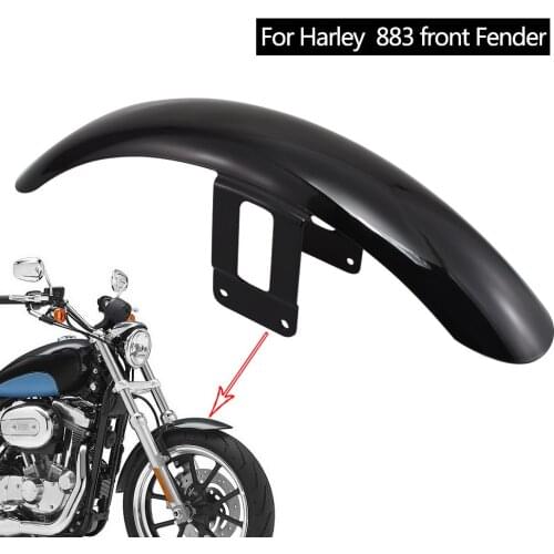 Motorcycle Glossy Black Front Mudguard Wheel Fender Cover For Harley Sportsters XL883 XL1200 N R L X48 72