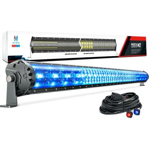 MICTUNING M2 Dual Row 52'' Super Bright Straight Offroad LED Driving Work Light Bar 312W Combo Lamp w/ Waterproof Wiring Harness