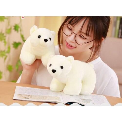 Lovely polar bear plush toy standing bear soft doll baby toy Christmas gift b1520