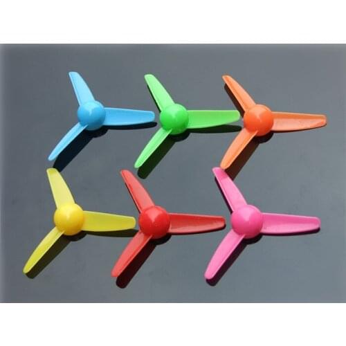 Smarian Color 3 leaf blade 80mm materials of air propeller model making technology model car accessories 2 mm hole Diy fpv rc