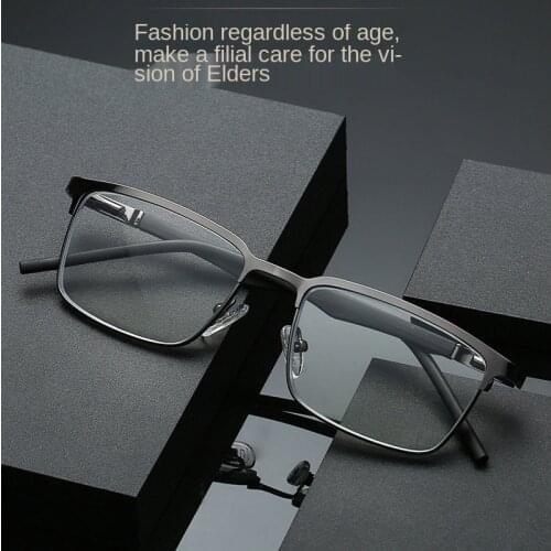 Men Alloy Reading Glasses Hyperopia Prescription Eyeglasses Computer Glasses Anti-blue Light Reading Glasses Mens Business