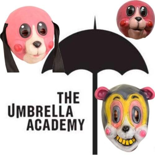 Umbrella Academy Mask Hazel Cha Cha Latex Headwear Funny Animal Hallowwen Cosplay Props 2020 New TV Carnival Party Masks