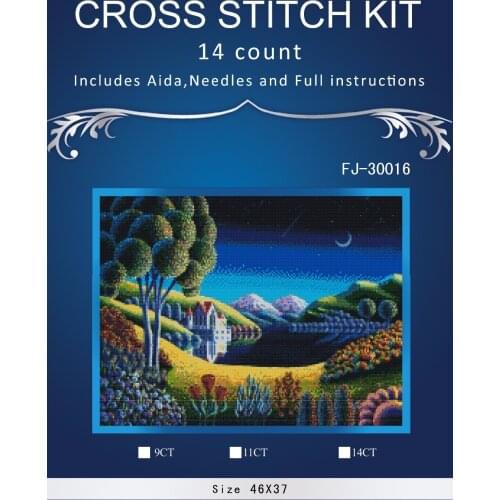 Top Quality Lovely Hot Sell Counted Cross Stitch Kit Old World Holiday Ornaments Similar DMC fj-30016 Night time
