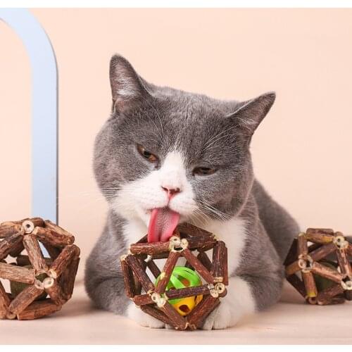 Newest 1pcs Cat Mint Ball Healthy Natural Catnip Molar Chew Stick Teeth Cleaning Kitten Pet Treat Pet Supply Toy Balls Supplier