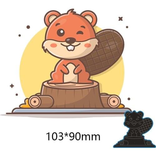 103*90mm Tree stump and squirrel new Metal Cutting Dies for card DIY Scrapbooking stencil Paper Craft Album template Dies