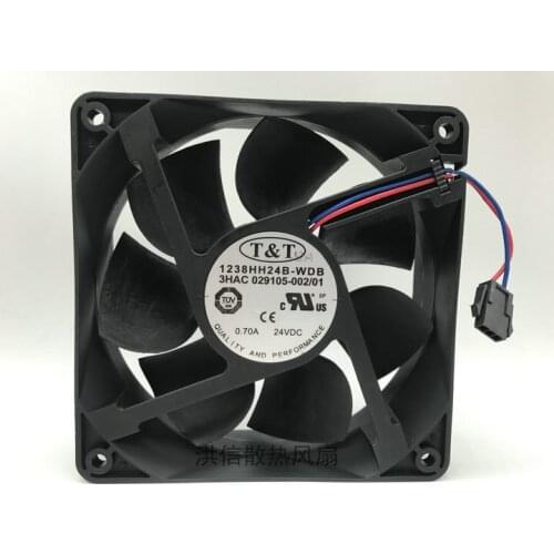 Original 1238hh24b-wdb 3hac029105-002 / 01 24V 0.70a ABB Robot cooling fan