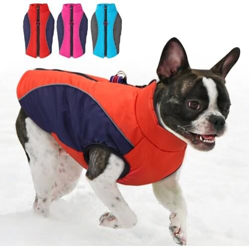 Reflective Dog Clothes Cloak Winter Pet Clothing Vest Warm Padded Dogs Jacket Coat Winter Small Medium Dogs Outfit Overcoat