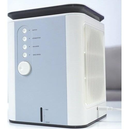 Wearable Mini Air Conditioner Travel Fishing Camping Type-C Silver Gray USB Outdoor Low Noise Handing Work USB Rechargeable Fan