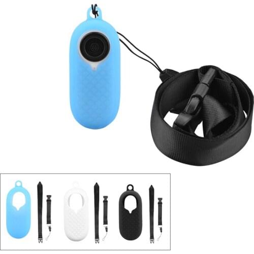 Thumb Anti-shake Camera Sports Video Digital Camera Silicone Protective Cover+Lanyard For Insta360 go2 Camera