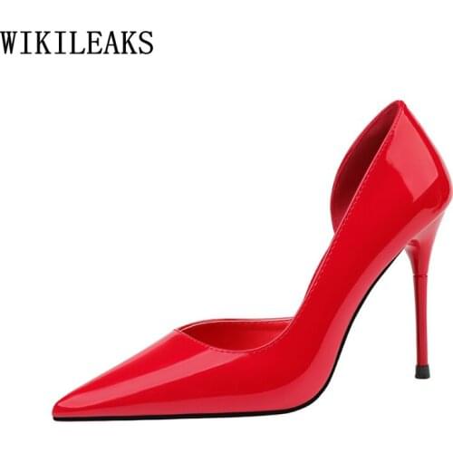 Patent Leather Shoes for Women 2021 High Heels Party Shoes for Women Wedding Heels Pumps Women Shoes Zapatos De Mujer Zapatos