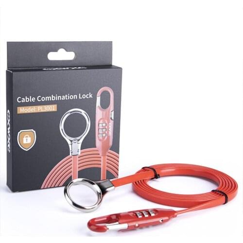 Bicycle Helmet Lock PL3001 Code Lock Steel Cable Password Locks Wire Lock for Bicycle & Helmets Anti Theft Cycling Accessories