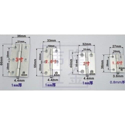10Pairs 20PC Iron Butt Door Box Hinges 2"