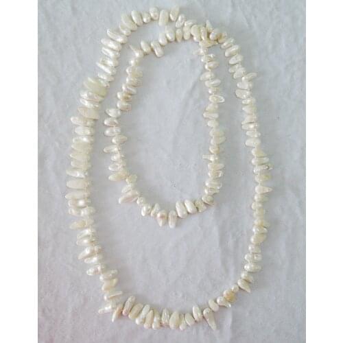 100% NATURE FRESHWATER PEARL LONG NECKLACE,BAROQUE FRESHWATER PEARL