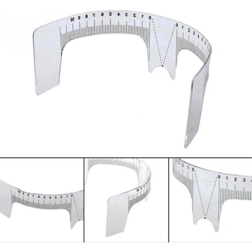 100PCS/Lot Plastic Eyebrow Tattoo Stencils Microblading Reusable Makeup Brow Measure Eyebrow Guide Ruler Permanent Tools