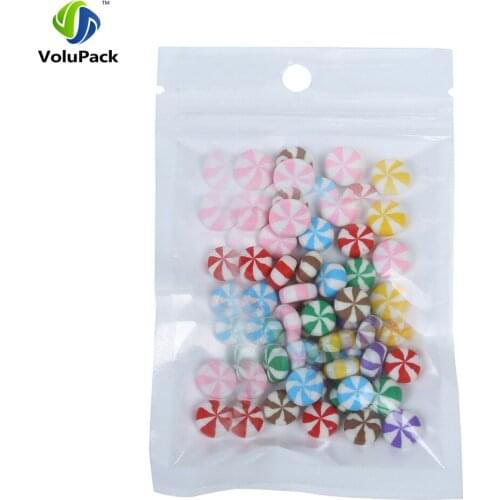 11x16cm (4.25x6.25") 100pcs Self Seal Zipper Plastic Retail Packaging Packing Poly Bag flat plastic bag with zipper W/ Hang Hole