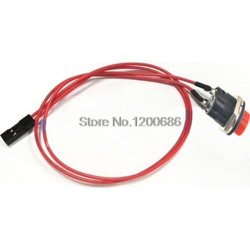 15CM dupont 2.54 16MM R13-507 16MM 125V 6A 22AWG Small waterproof self-reset Momentary dupont Pushbutton Switch wire harness