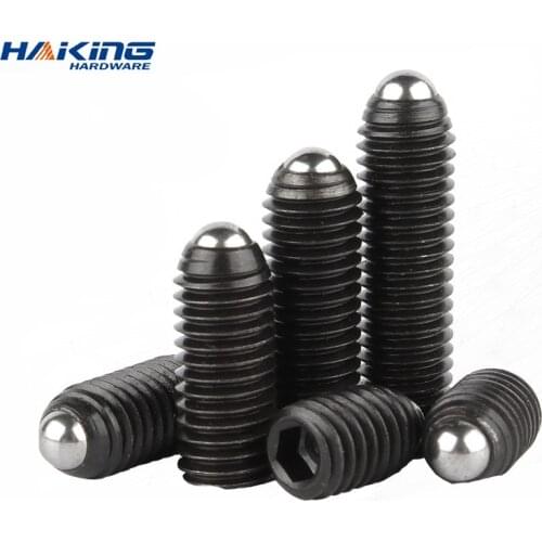2-15pcs Hex Hexagon Socket Ball Point Set Screw Carbon Steel M2/M3/M4/M5/M8/M10/M12 Spring Ball Plunger Set Screw