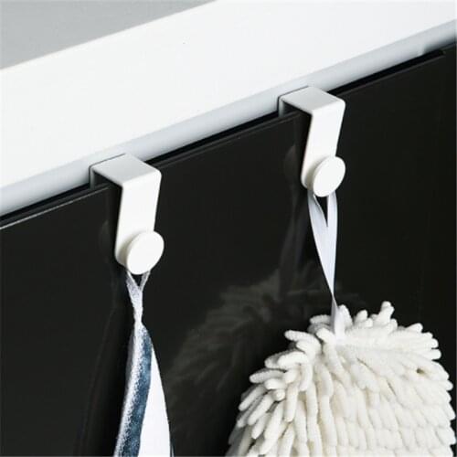 2Pcs/set Storage Holder Rack Hook For Kitchen Cabinet Clothes Hanger Living Room Sundries Hook Behind the Door