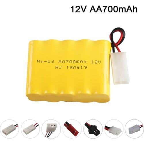 700mah 12v Rechargeable Battery For Rc toys Cars Tanks Robots Gun NiCD Battery AA 12v 700mah Batteries Pack For Rc Boat 1PCS