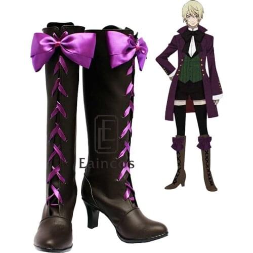 Anime Black Butler II 2 Alois Trancy Cosplay Halloween Party Shoes Boots Custom-made