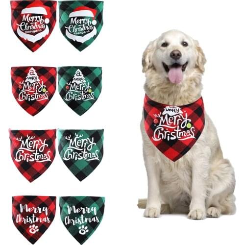 Christmas Cat Dog Bandana Holiday Accessories Goods Animals Cats Dogs Bows Supplies Toy Products Puppy Small Large Tie For Pet