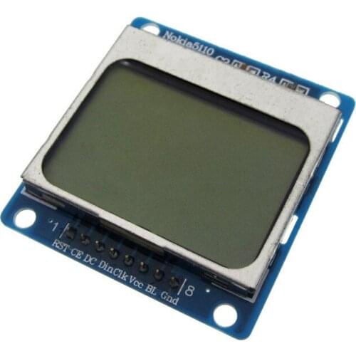 Freeshipping 5pcs blue 84X48 5110 LCD Module with blue backlight with adapter PCB LCD5110