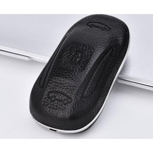 For Tesla model3 MODEL X S car key cover remote protective shell high-grade leather